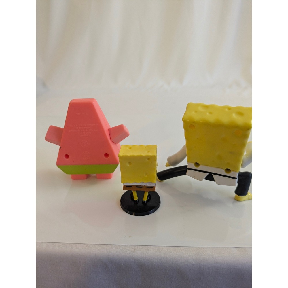 SpongeBob SquarePants Patrick Star Figure Lot 3 Burger King 2009 Karate Toy - Picture 2 of 5
